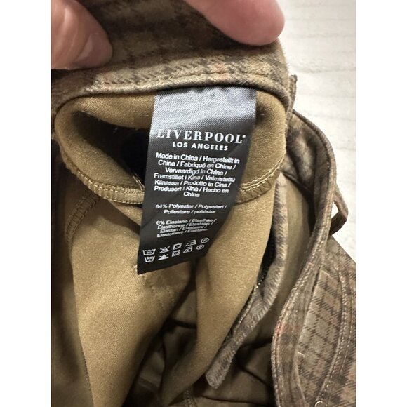 Liverpool Plaid Brown/Green Pants 10/30 Soft - Picture 5 of 7